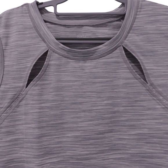 NWT Zuda Knit Tank Top Sz 3X Gray Space Dye Seaming Detail Slim Fit Sleeveless - Picture 3 of 9